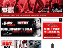 Tablet Screenshot of hot107.ca